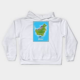 Borneo Map Kids Hoodie